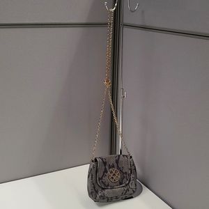 Coccinelle Snakeskin Mini Crossbody with Metal Chain